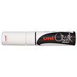 Uni Wet Erase Liquid Chalk Marker 8.0mm Chisel Tip White PWE8K